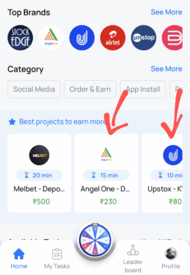Teek Task Referral code "453BP78Z1H". Refer and Earn ₹3 5 How to earn money in teek task