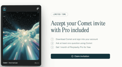 comet Referral code, Link. Get perplexity pro for free 1 Claim comet invitation