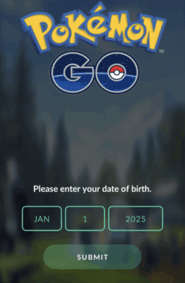Enter your date of birth