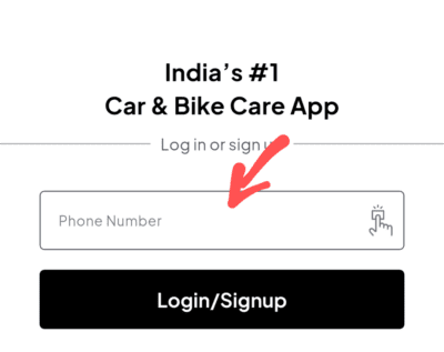 Enter mobile number in hoora app