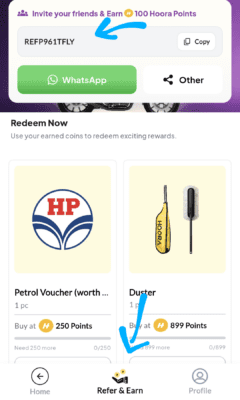 Hoora app Refer and Earn
