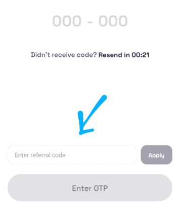 Enter magnify Referral code
