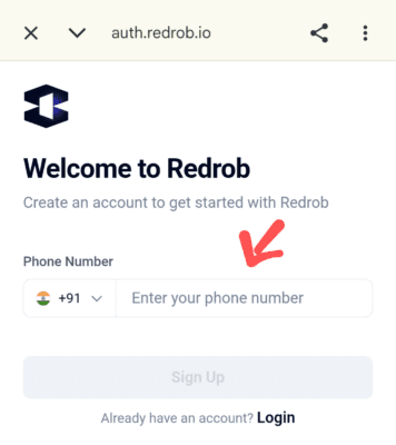 Enter your mobile number 