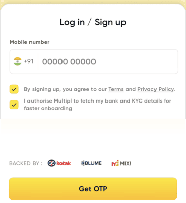 Multipl Invite Code is 8U2LN. Get ₹1000 + Refer and Earn 3 Enter your mobile number