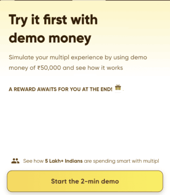 Multipl Invite Code is 8U2LN. Get ₹1000 + Refer and Earn 5 Try the app with demo money