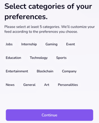 Qoneqt app Referral code is 0068510439925077. Refer and Earn 4 Select any 5 Categories of your preferences