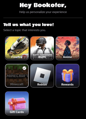 Select your interest 