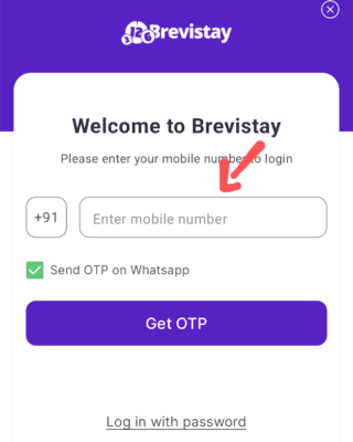 Brevistay referral code is MANJ27C2E2. Hourly stays + Refer 2 Enter mobile number brevistay