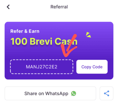 Brevistay referral code is MANJ27C2E2. Hourly stays + Refer 1 Brevistay referral code