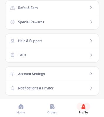 Delhivery Referral Code 2026: MAN-4BF48E (Get ₹100 Off Courier) 2 Delhivery profile menu showing Refer and Earn option